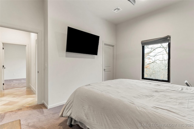 view of carpeted bedroom