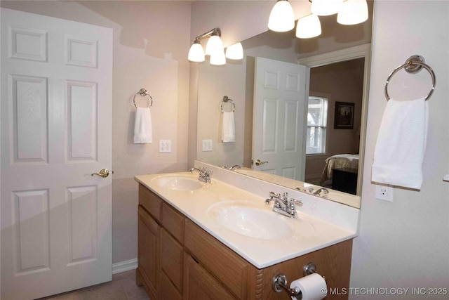 bathroom with vanity