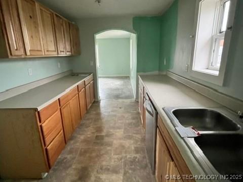 kitchen with sink and dishwasher