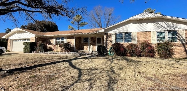 ranch-style home with a garage