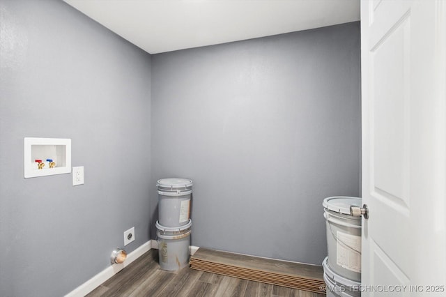 bathroom with wood-type flooring