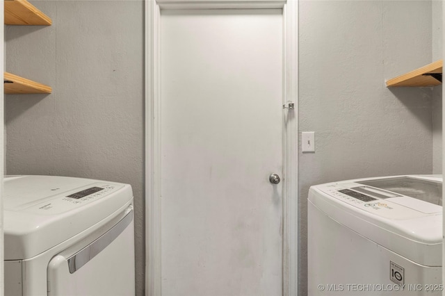 view of clothes washing area