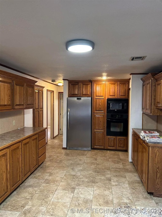 kitchen featuring black appliances