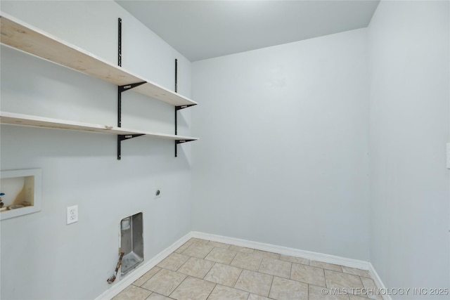 laundry room with hookup for a washing machine and hookup for an electric dryer