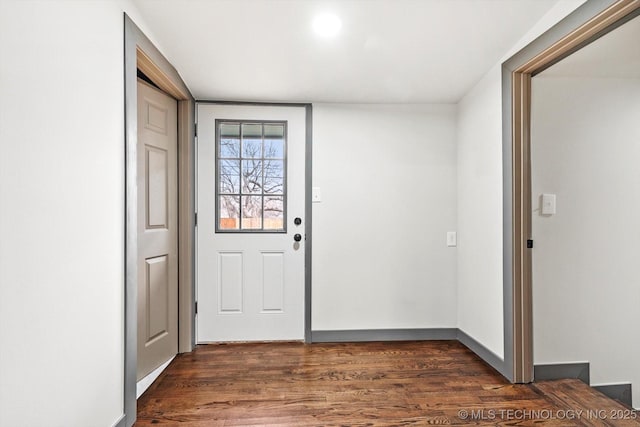 foyer featuring dark hardwood / wood-style flooring