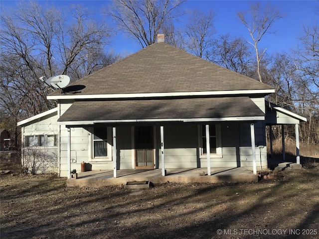 view of front of home with covered porch