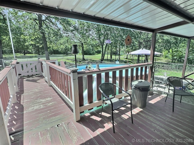 view of wooden deck