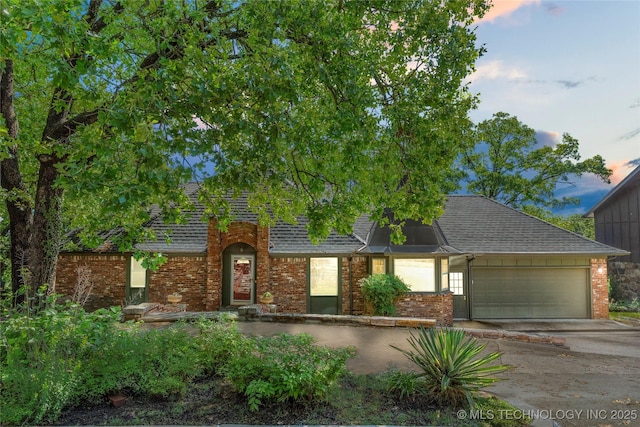 view of front of house featuring a garage