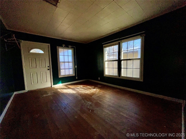 foyer entrance featuring hardwood / wood-style flooring