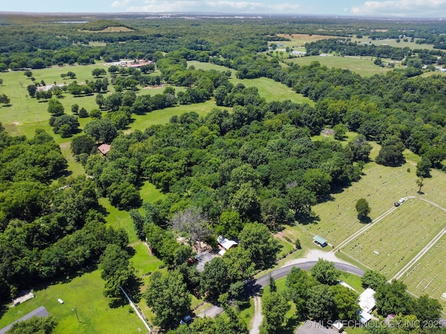 drone / aerial view featuring a rural view