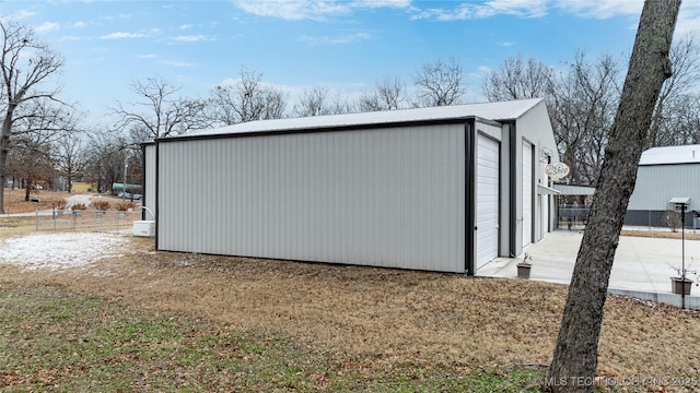 view of outdoor structure featuring a garage