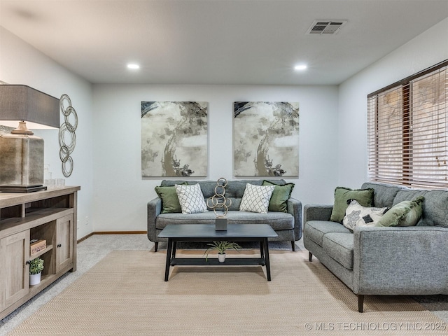 view of carpeted living room