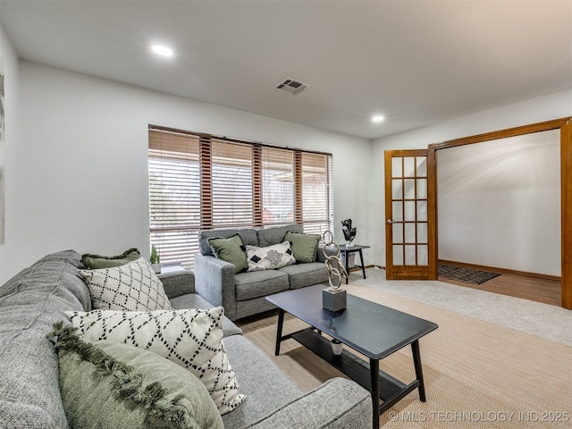 carpeted living room with plenty of natural light