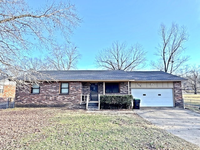 ranch-style home with a garage