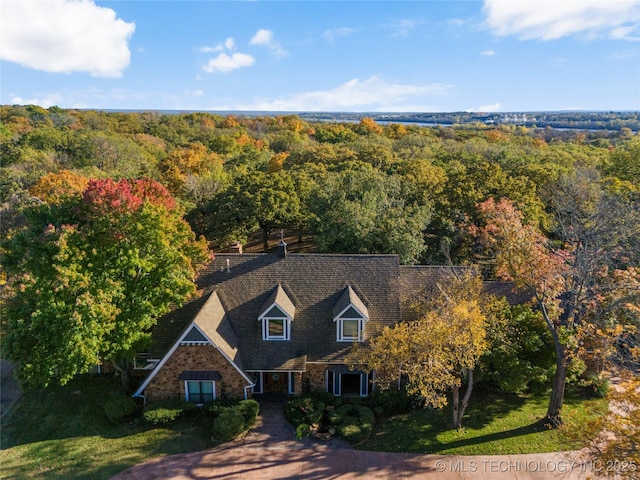 birds eye view of property