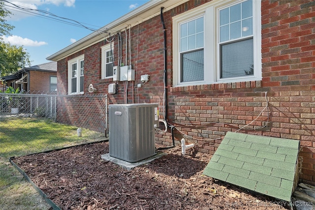 view of home's exterior featuring cooling unit