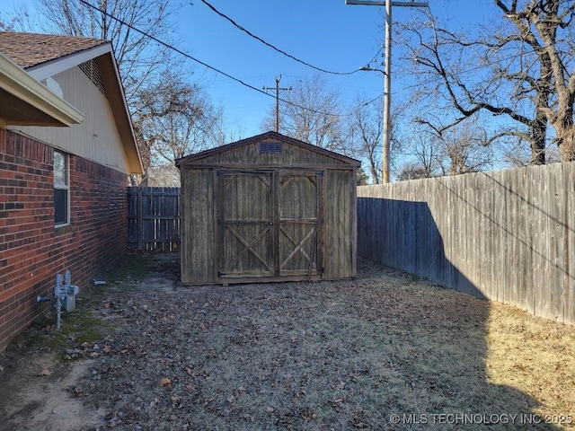 view of outdoor structure