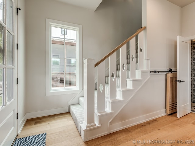 56 Center Ln N, Carlton Landing, OK 74432 - stairs featuring wood finished floors