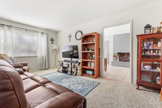 view of carpeted living room