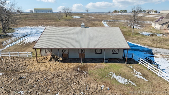 exterior space featuring a rural view