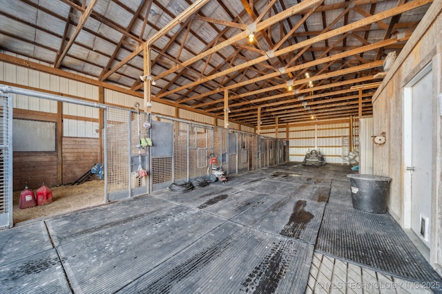 misc room featuring vaulted ceiling