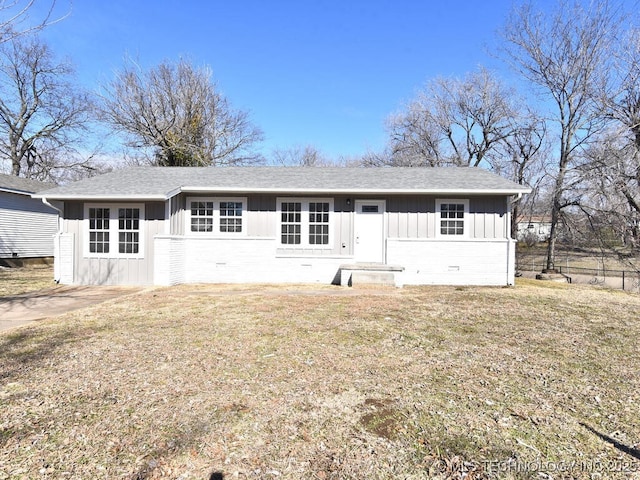 519 E 51st Pl N, Tulsa, OK 74126 - ranch-style home featuring a front yard