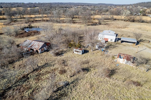 bird's eye view featuring a rural view