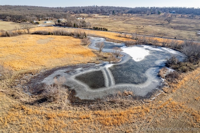 bird's eye view with a rural view