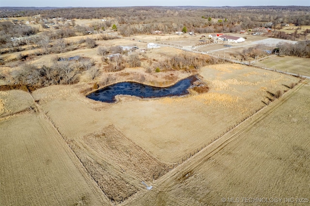 aerial view featuring a rural view