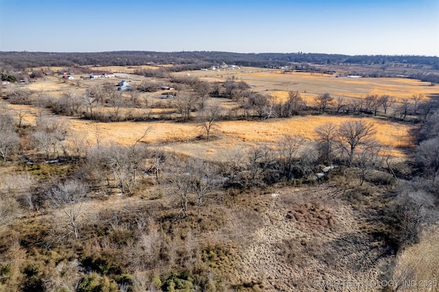 drone / aerial view with a rural view