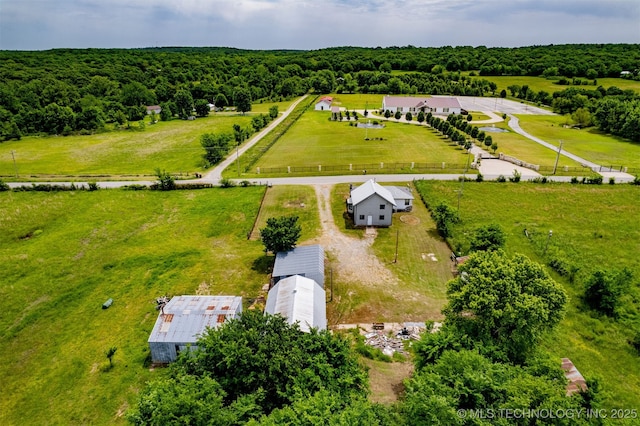 16610 S 4220th Rd, Claremore, OK 74017 - aerial view of sparsely populated area featuring a heavily wooded area