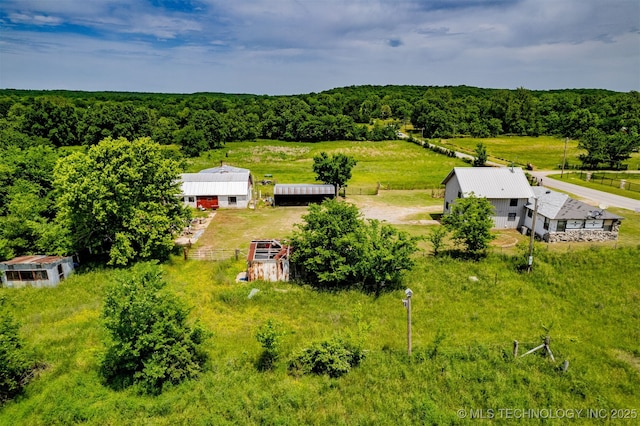 16610 S 4220th Rd, Claremore, OK 74017 - view from above of property featuring a heavily wooded area