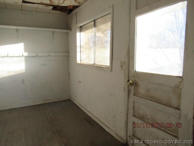 interior space featuring dark hardwood / wood-style floors