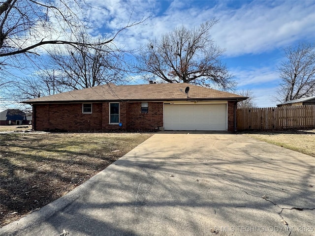 exterior space featuring a garage