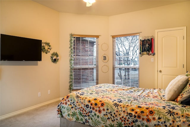 bedroom featuring carpet