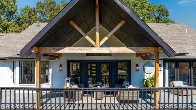 rear view of house with french doors