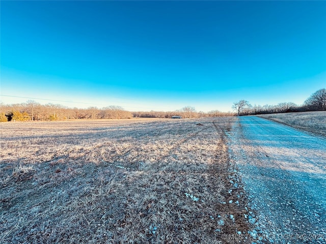 view of road featuring a rural view