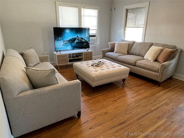 living room featuring hardwood / wood-style flooring