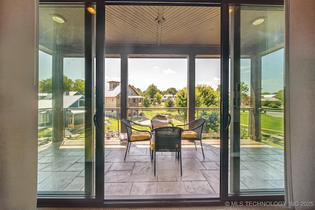 view of doorway to outside