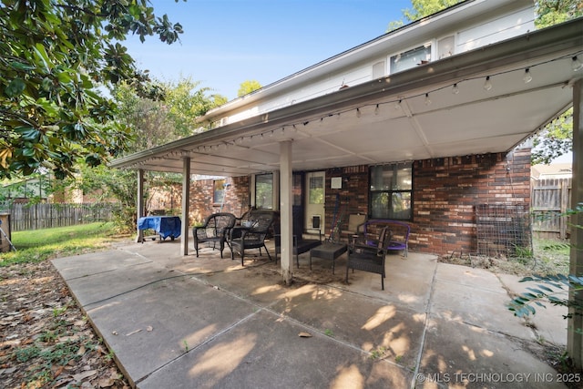 view of patio / terrace with outdoor lounge area