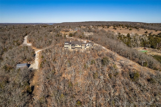 drone / aerial view with a rural view