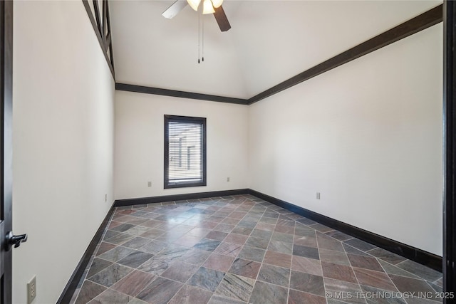 spare room featuring ceiling fan