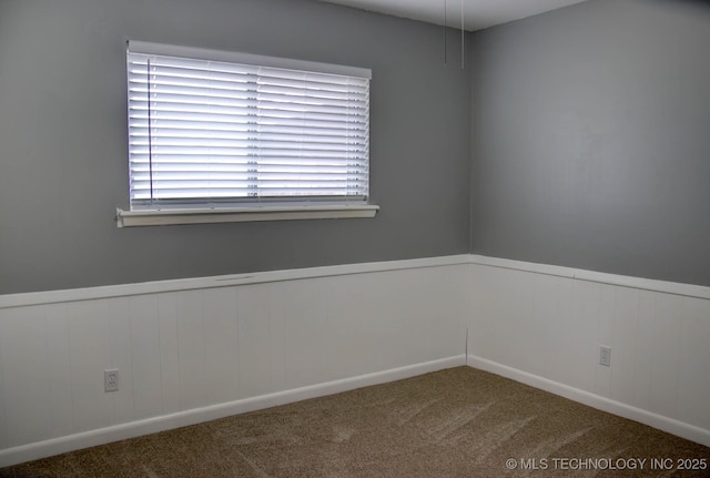 view of carpeted spare room