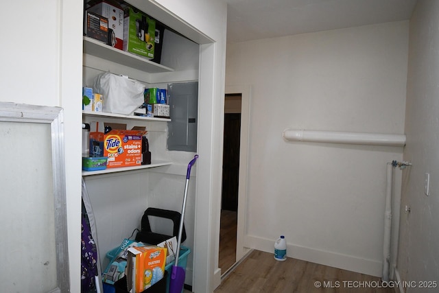 pantry featuring electric panel