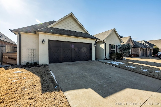 ranch-style home with a garage