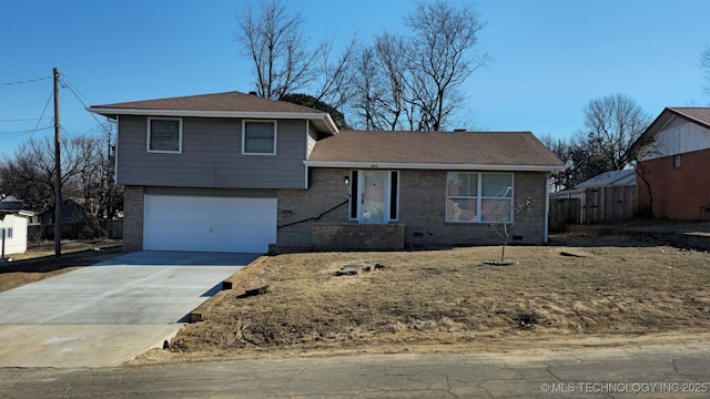 tri-level home with a garage