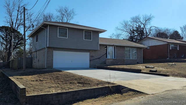 tri-level home with a garage