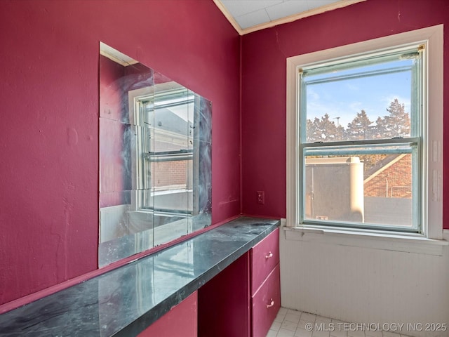 interior space with light tile patterned floors