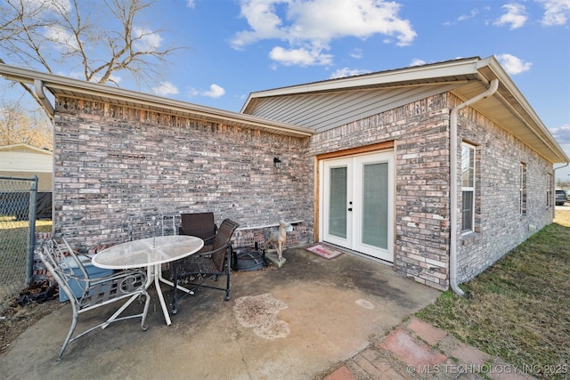 view of patio / terrace with french doors