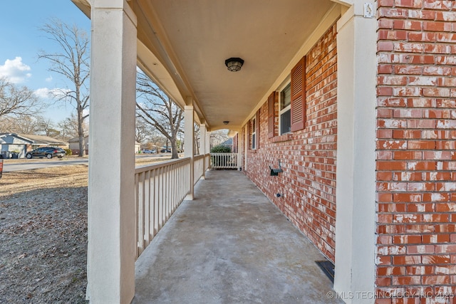 view of patio with a porch